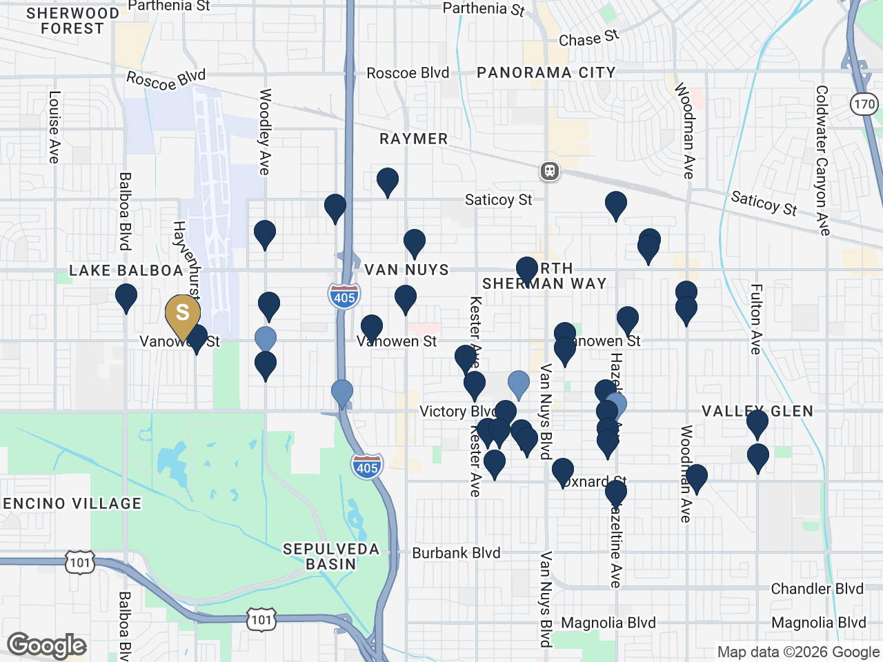 LAAA closings near Terraces at the Lake